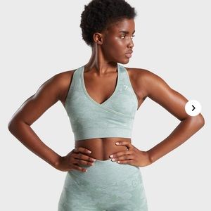 Gymshark green camo bra